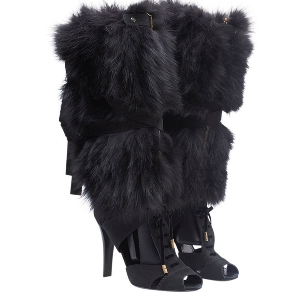 Louis Vuitton Anastasia Fur&Suede Sandals(148454) - Picture 2 of 8